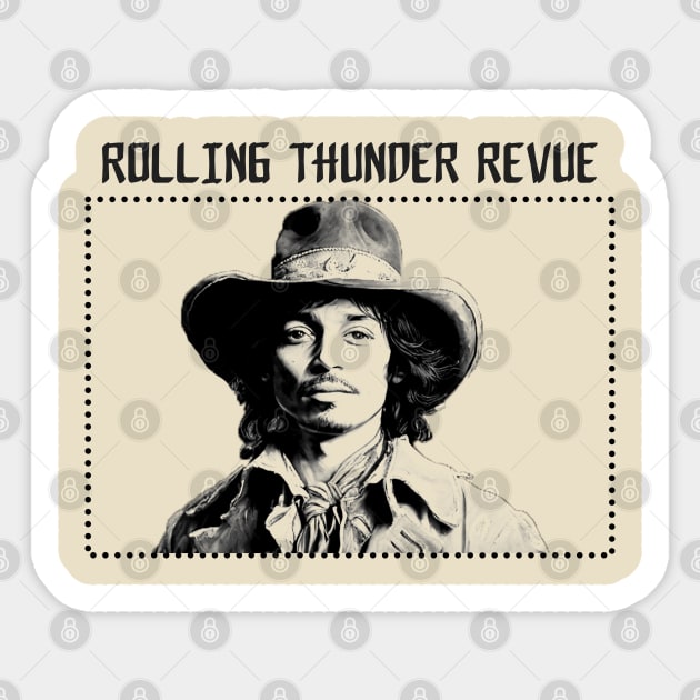 Rolling Thunder Revue Sticker by Moulezitouna